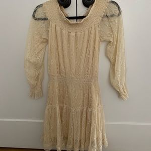 Just Me Cream Lace dress